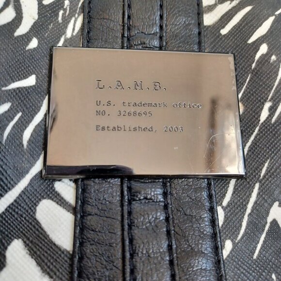 L.A.M.B. Bag by Gwen Stefani Black White Satchel Handbag Purse Luxury Designer - Picture 4 of 15